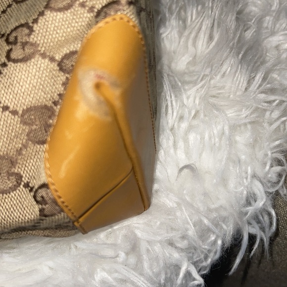 GUCCI GG Canvas Sherry Line Tote Bag Beige Red GUC - Picture 9 of 15